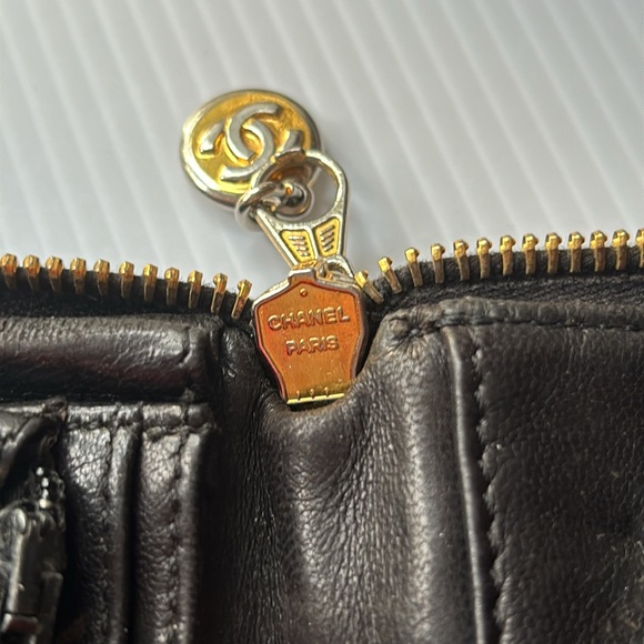 Chanel Black Quilted CC Timeless Zip Around Wallet - Picture 7 of 11